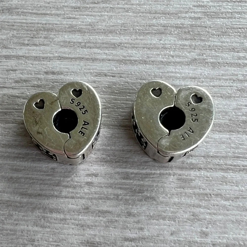 2 Retired Pandora Arcs of Love, Multicolored Crystals Clip Charms 797020nrpmx